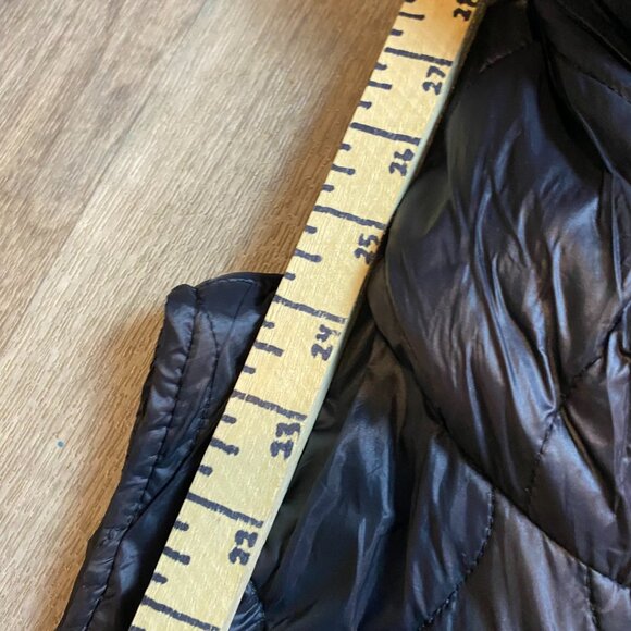 Marc New York Black Puffer Fleece Hood Vest Zip Front Size Medium Black - Picture 8 of 8